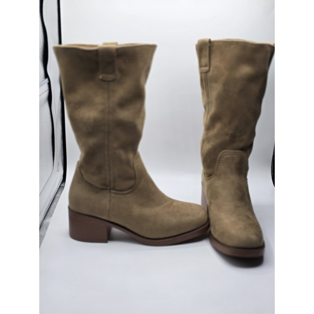 Unionbay tan nude brown suede Women's Maude Pull On Tall Boot Size 8 new
